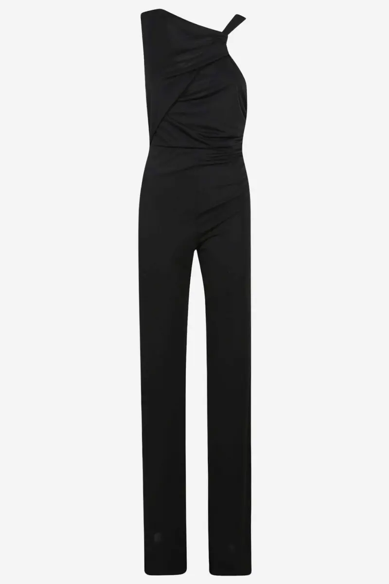 Venere Draped Jumpsuit Black