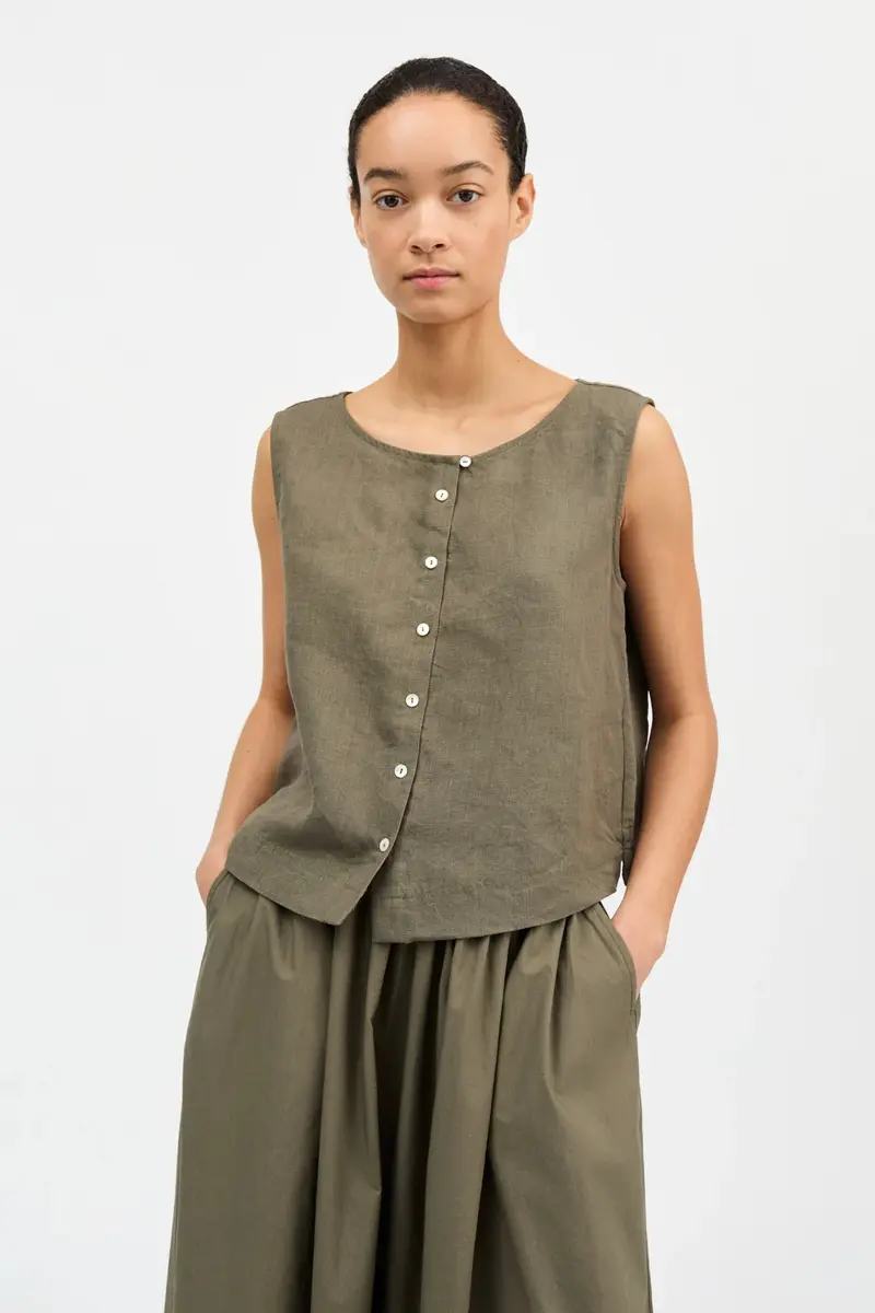 Vetiver Top Khaki