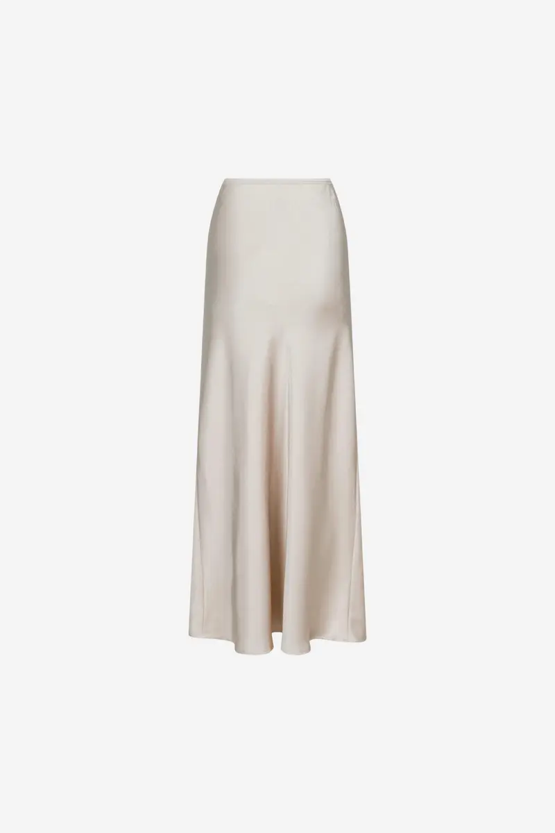 Vicky Heavy Sateen Skirt Champagne