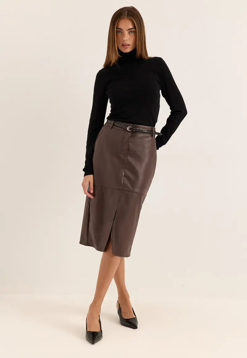 Vidagmar Hw Midi Coated Skirt