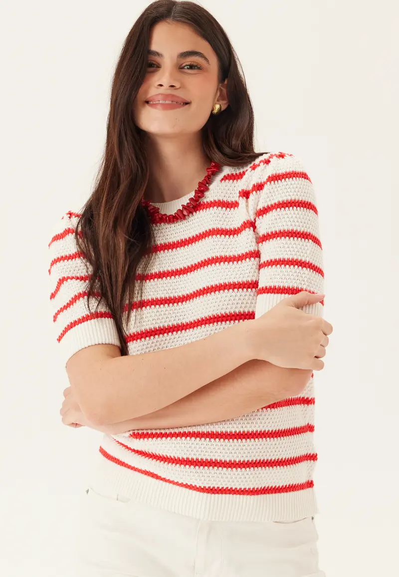 Vidalo O-neck S/S STRIPE KNIT