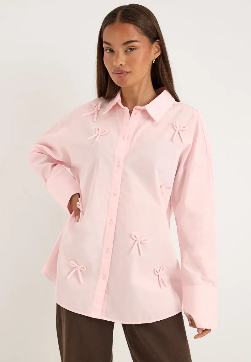 Viisolda Oversize Shirt Bow