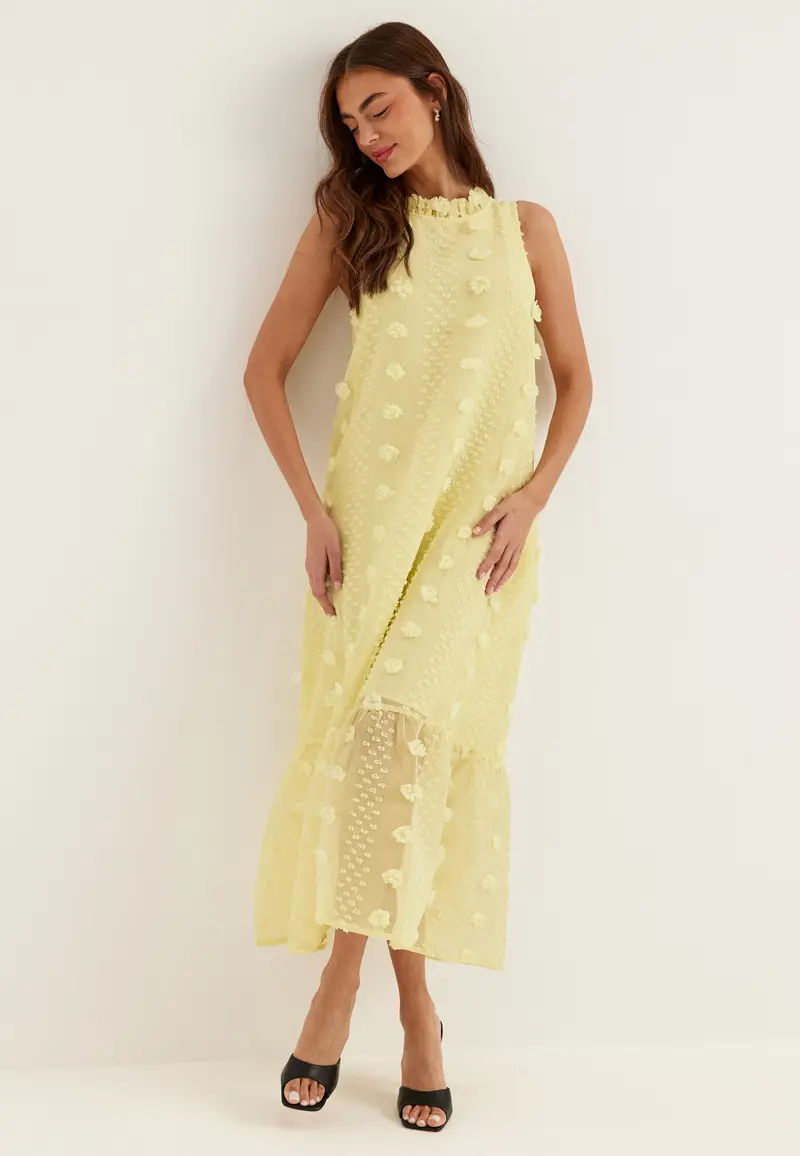 Vipalma S/L O-NECK ANKLE DRESS