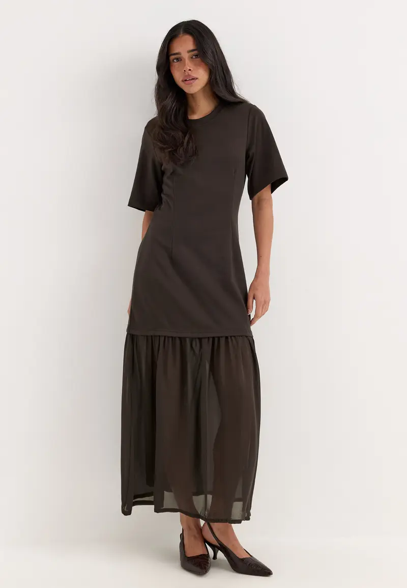 Vmbrenda 2/4 O-NECK ANKLE DRESS