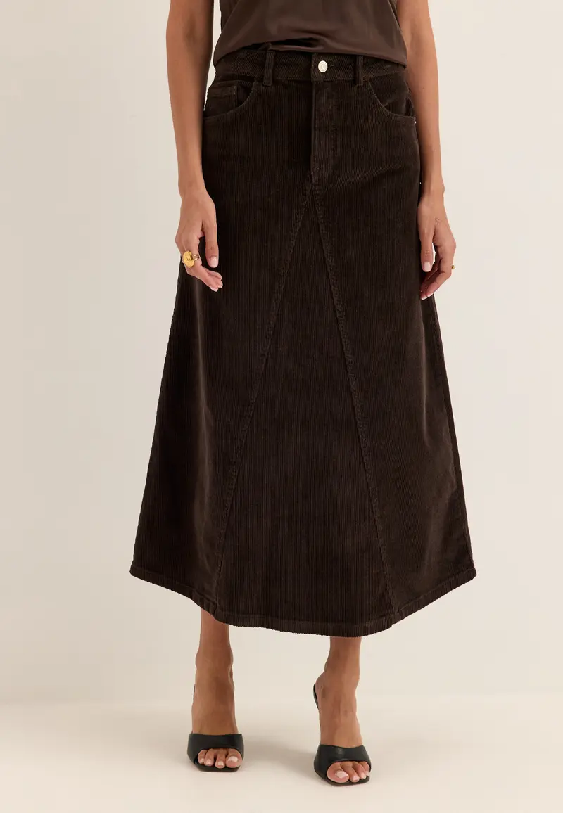 Vmgina Hr Calf Cord Skirt