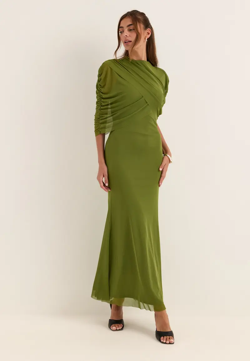 Vmrosetta 2/4 MESH MAXI DRESS