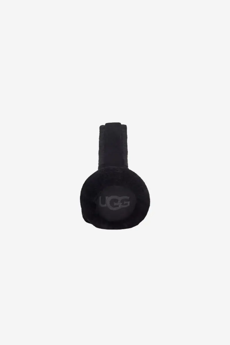 W Embroidered Earmuff Black