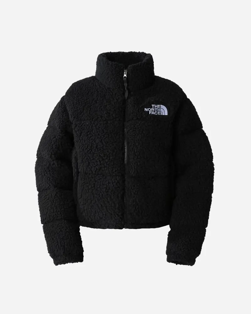 W High Pile Nuptse Jacket - Black