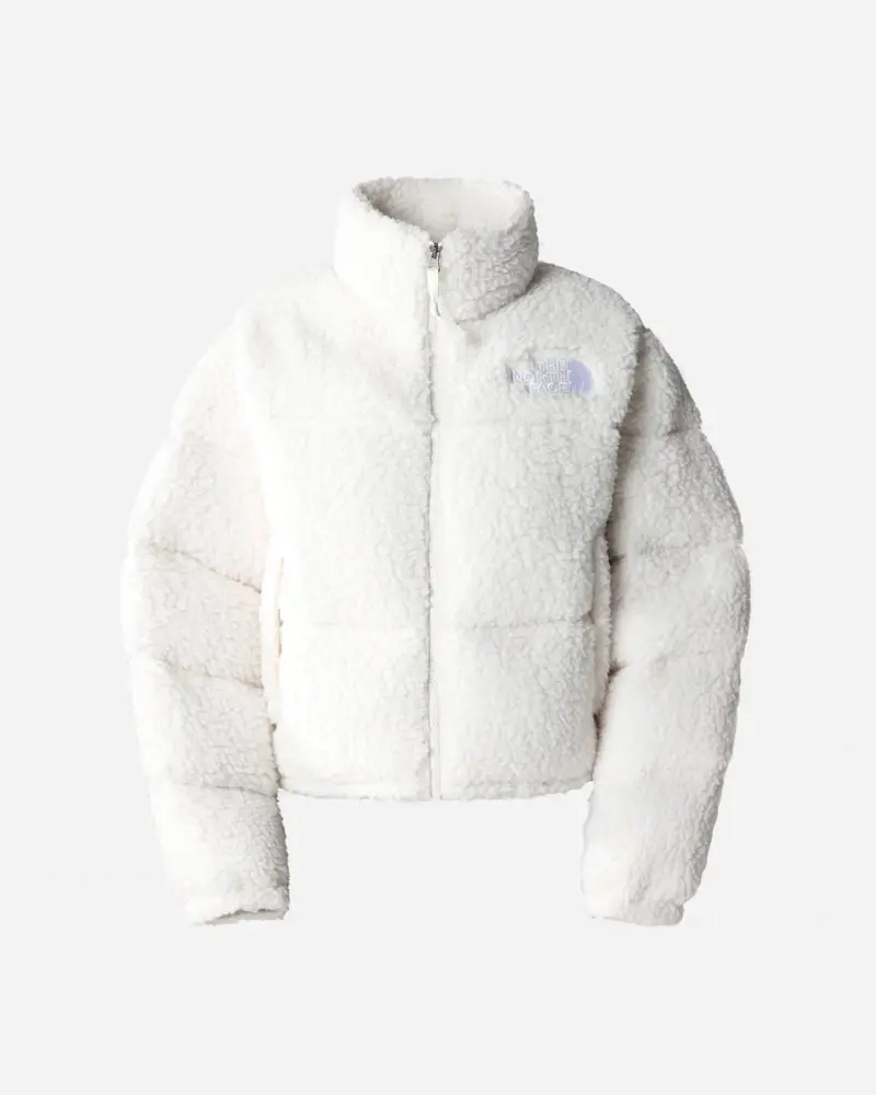 W High Pile Nuptse Jacket - Gardenia White
