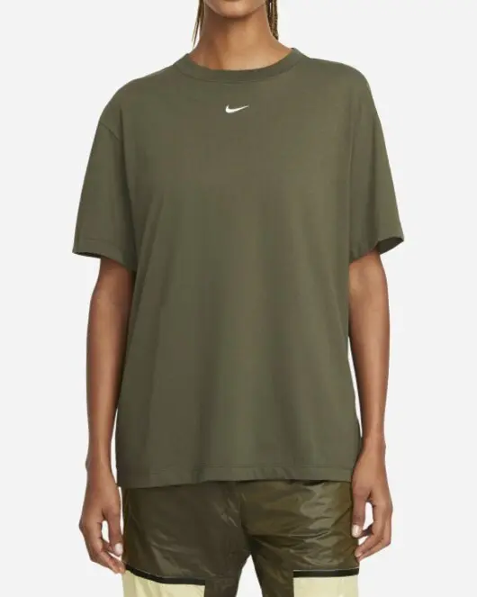 W NSW ESSNTL SS TOP BF - Cargo Khaki/White