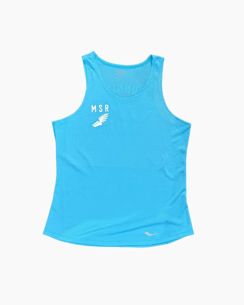 W Stopwatch Singlet - Blue Atoll