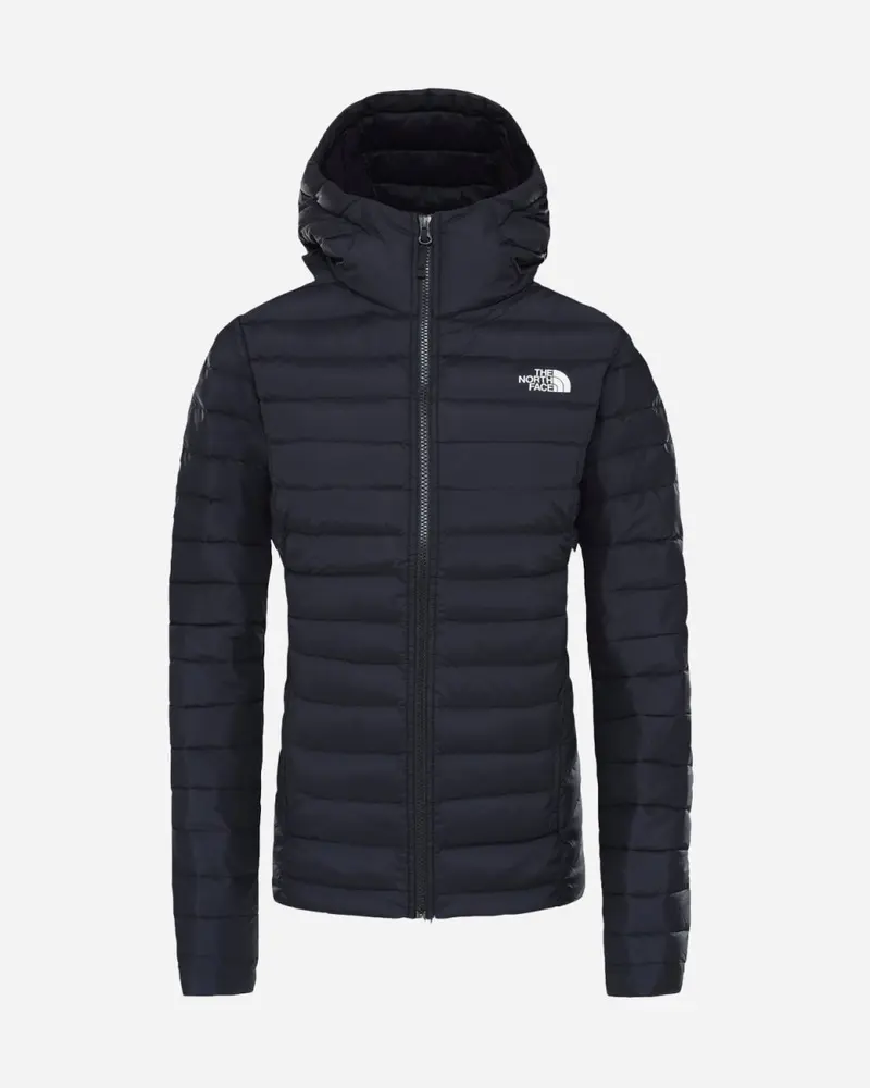 W Stretch Down Hoodie - Black