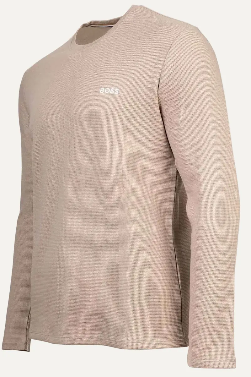 Waffle LS-Shirt Light Beige