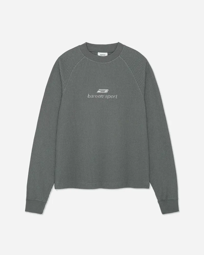 Waffle Raglan Longsleeve - Iron Gate
