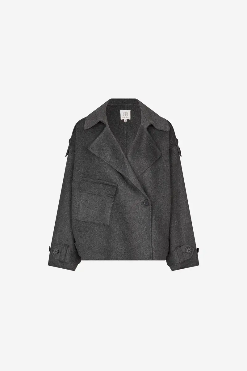 Walance Short Jacket Dark Grey Melange