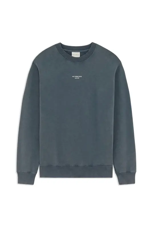 Washed Classic Slogan Sweatshirt Dark Grey