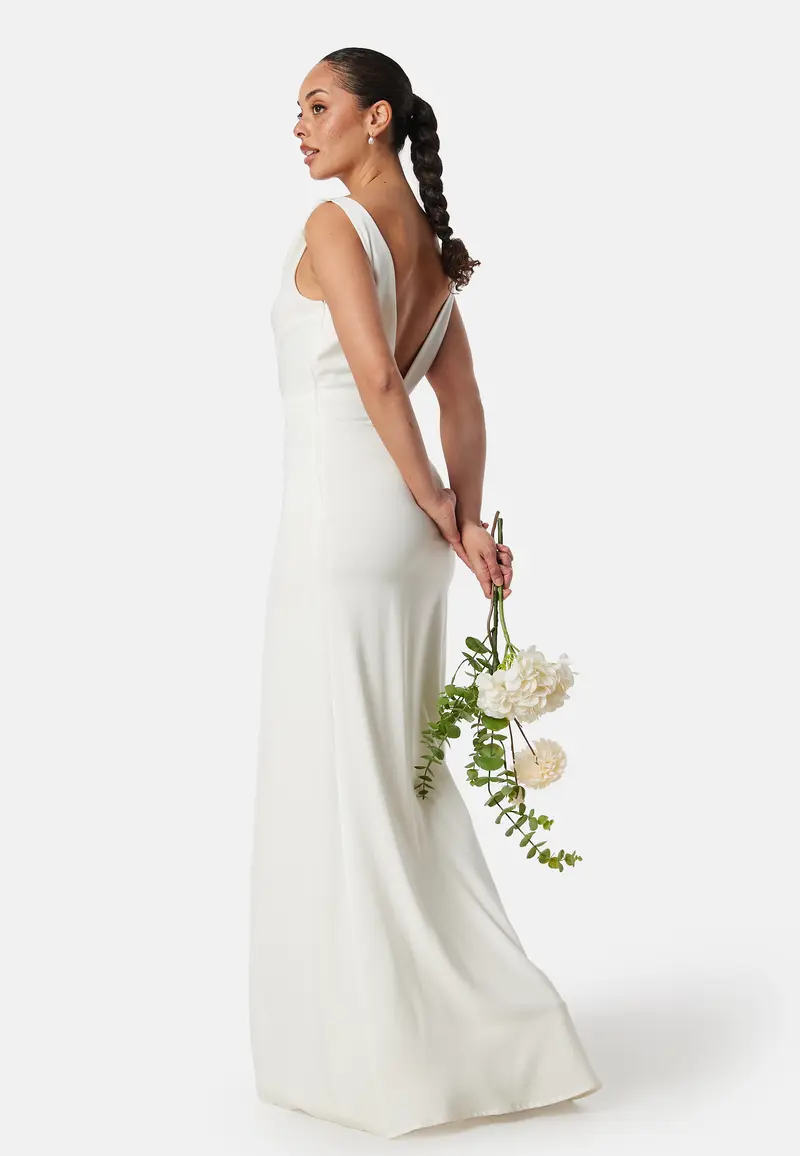 Waterfall Twist Shoulder Gown