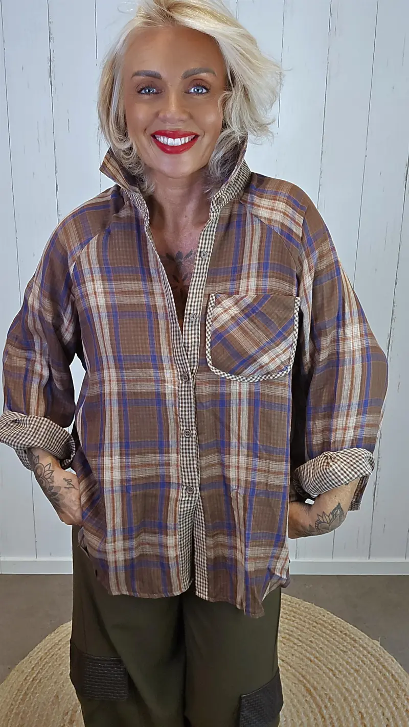 Wendy skjorte brun/blå