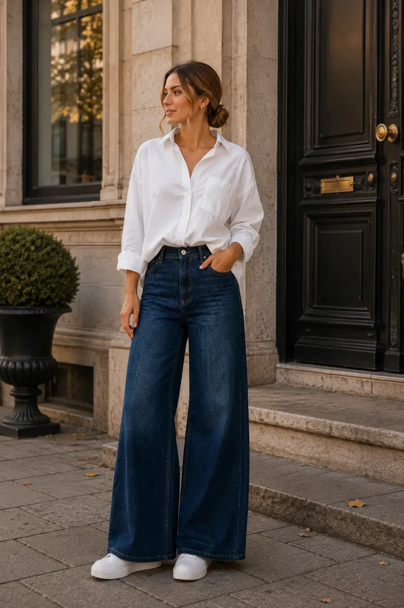 Wide fashion jeans Jeans Blue