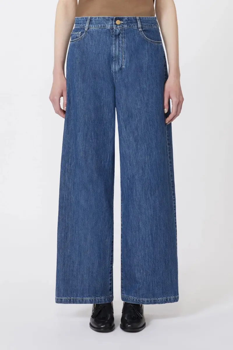 Wide-leg Denim Jeans