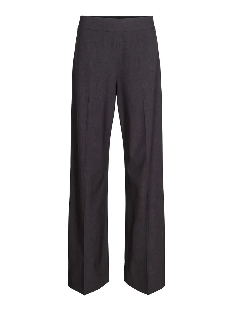 Wide leg tailored classic trouser 83 cm Grey Mel.