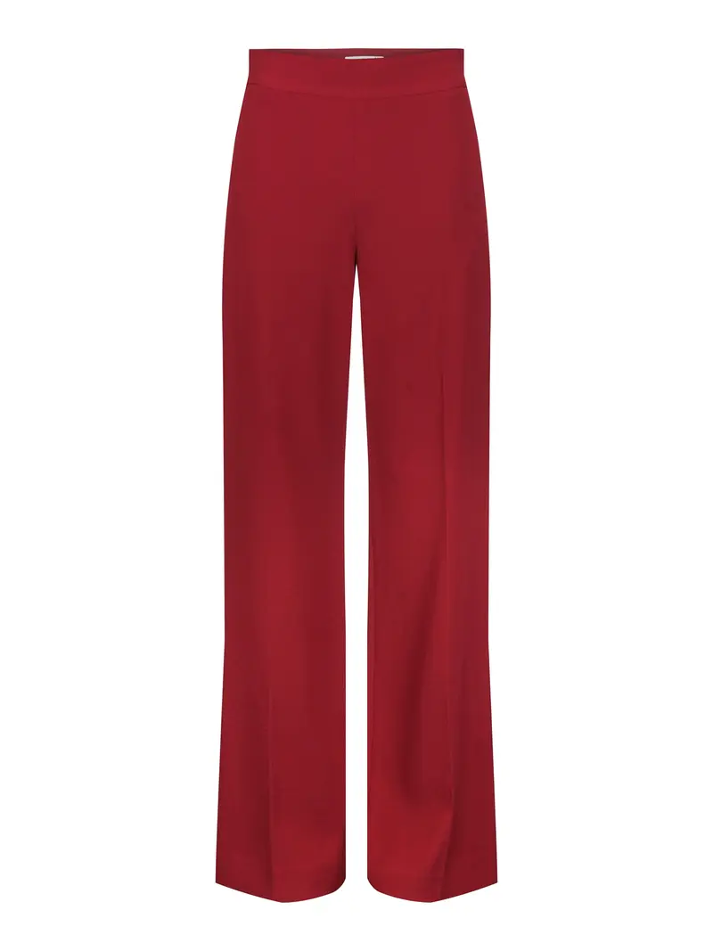 Wide leg tailored trouser Burgundy
