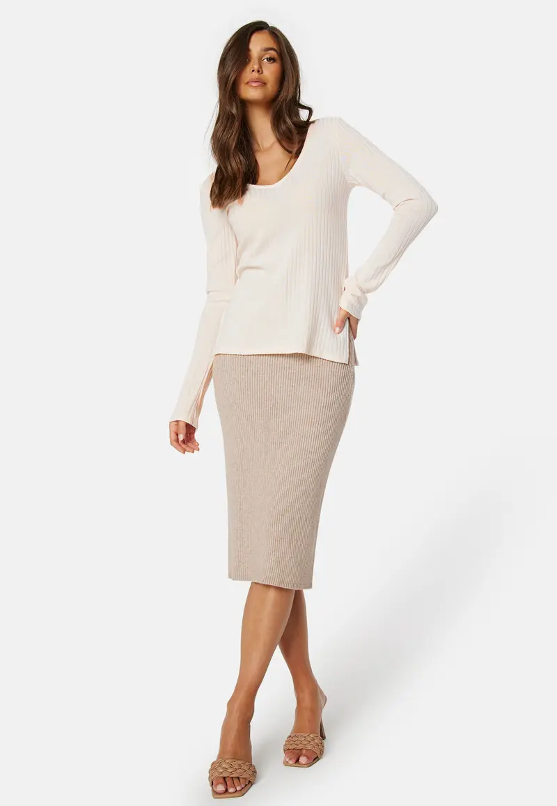 Winter deep V-neck top