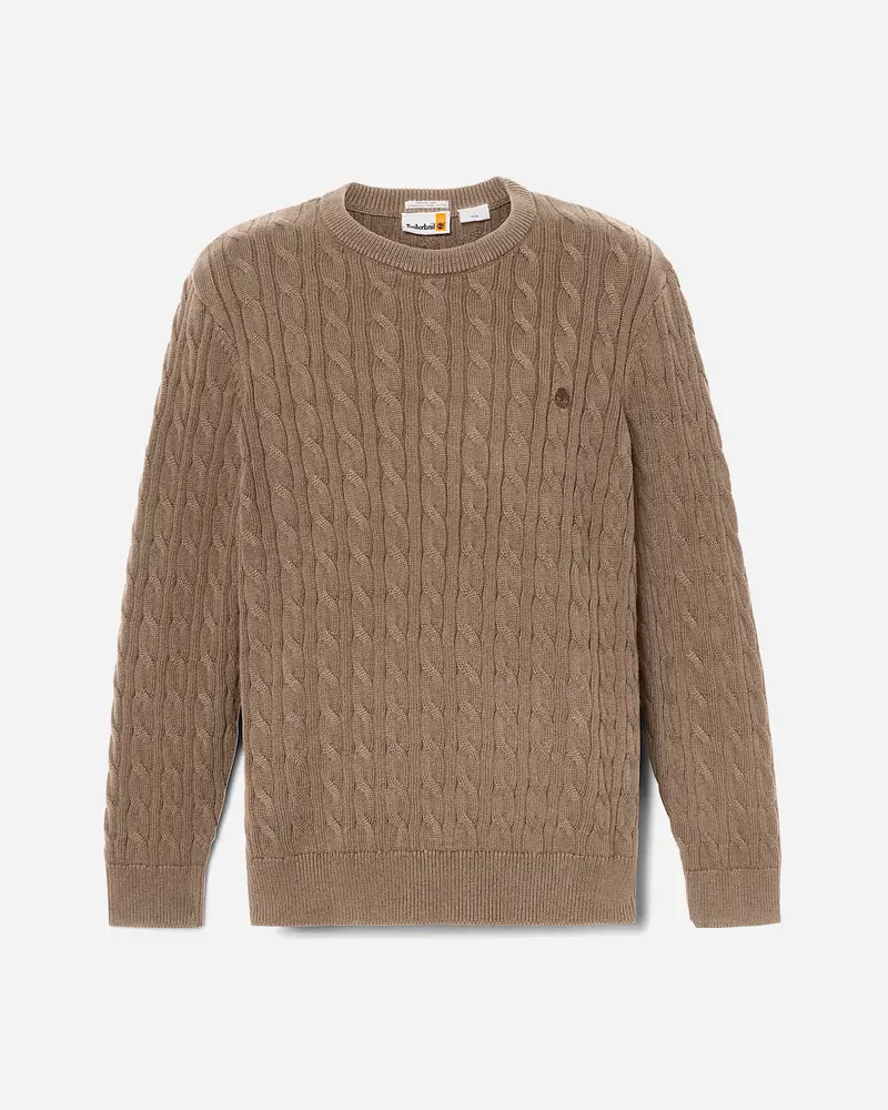 WLRV Cable Crewneck Sweater