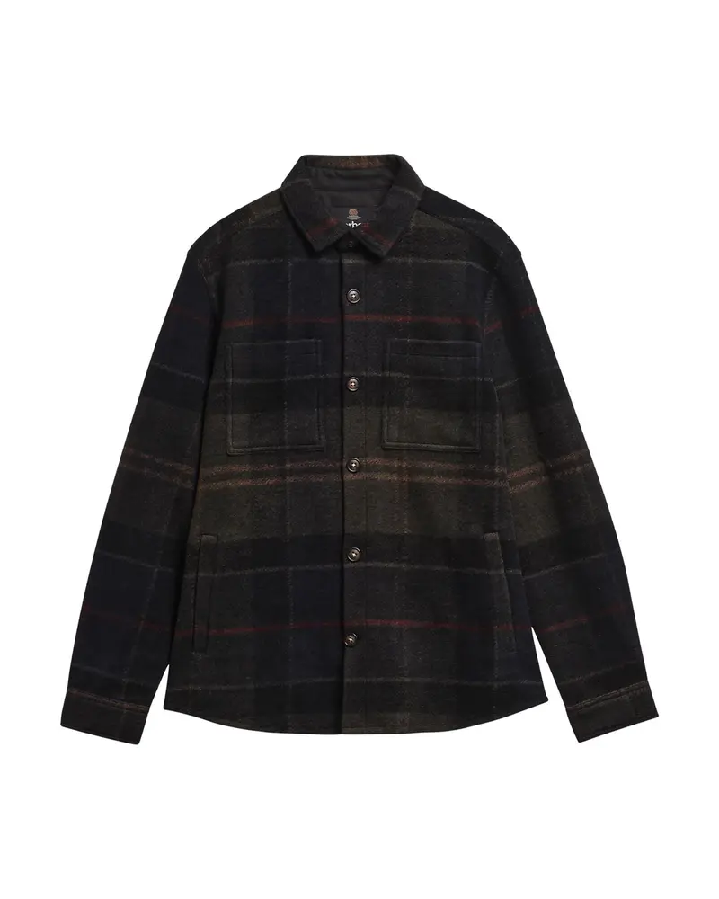 Woodlane Brushed Check Overshirt – Shadow Classic Tartan