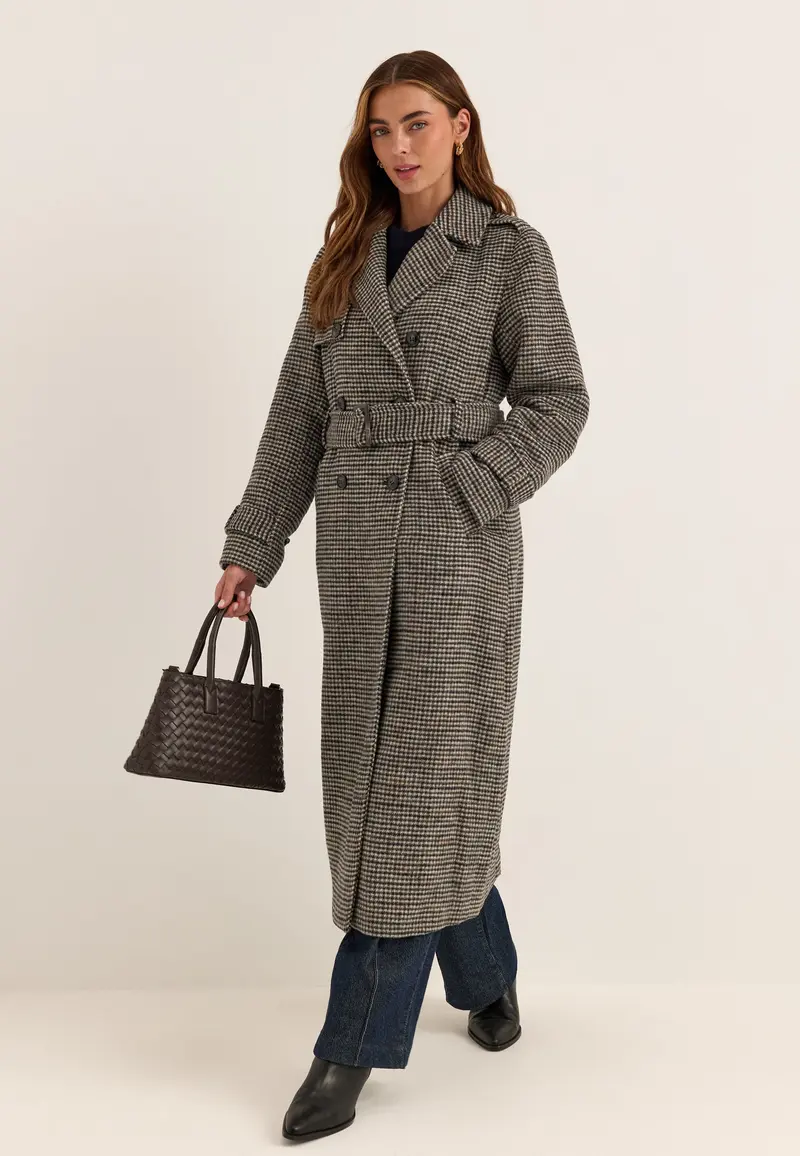 Wool Blend Trench Coat