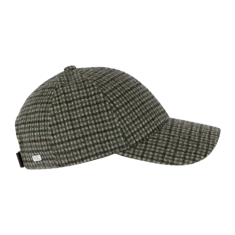 Wool Cap Checker Olive