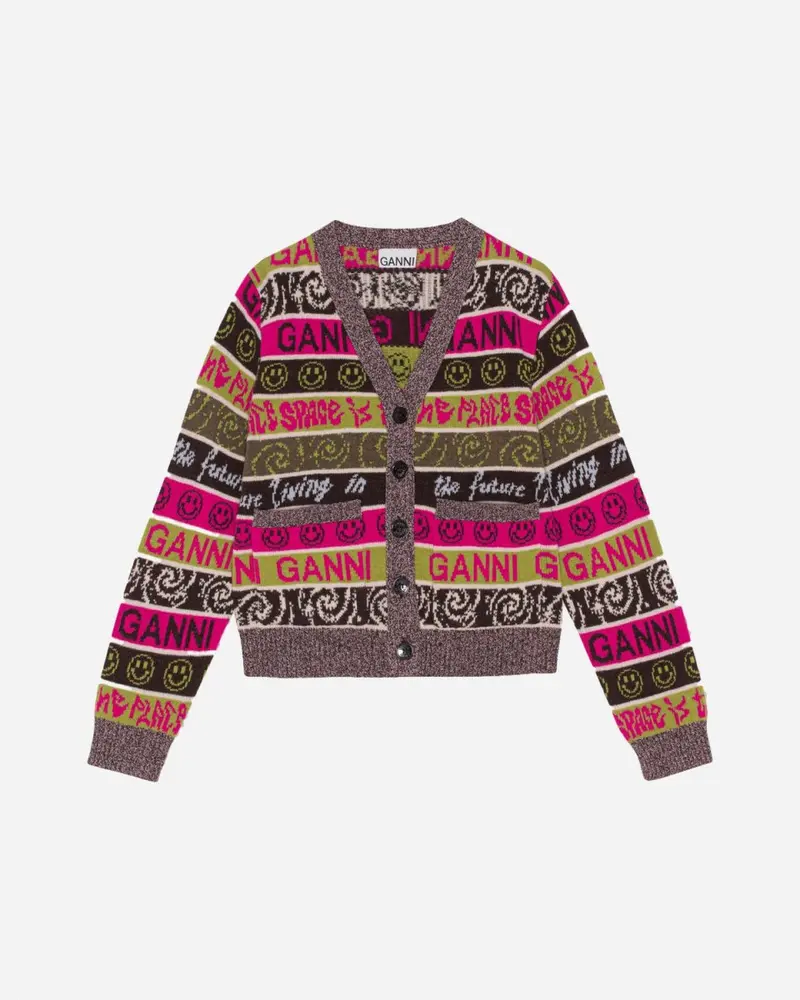 Wool Knit Cardigan - Multicolour