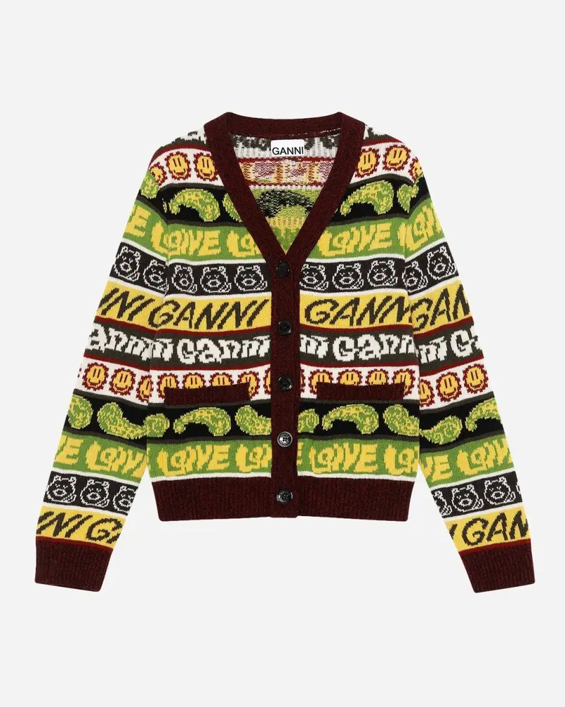 Wool Mix Cardigan - Multicolour