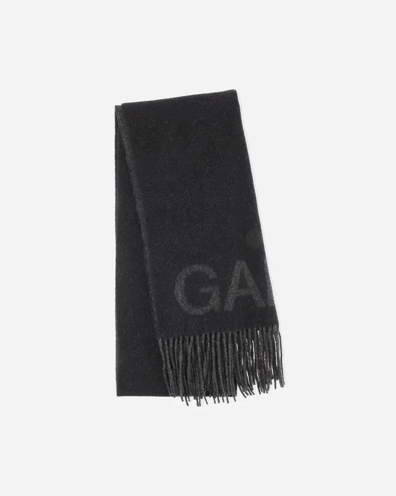 Wool Mix Scarf - Black