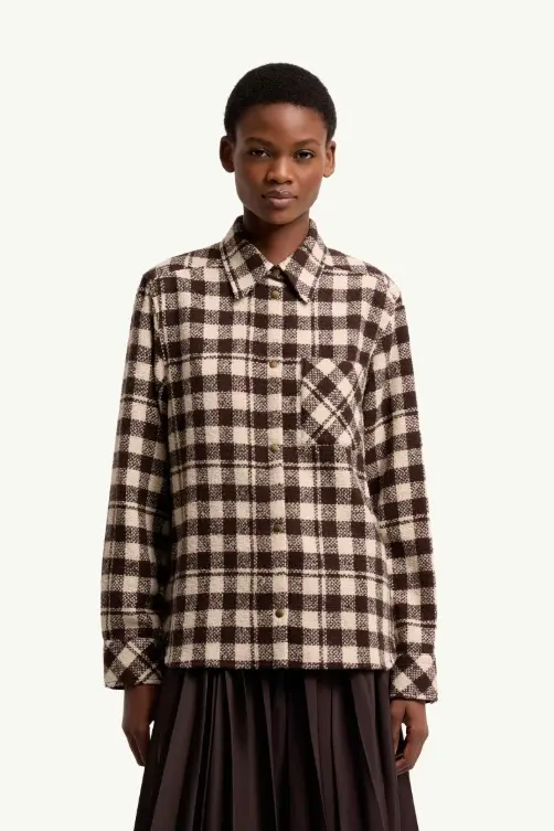 Wool Shirt Brown & White