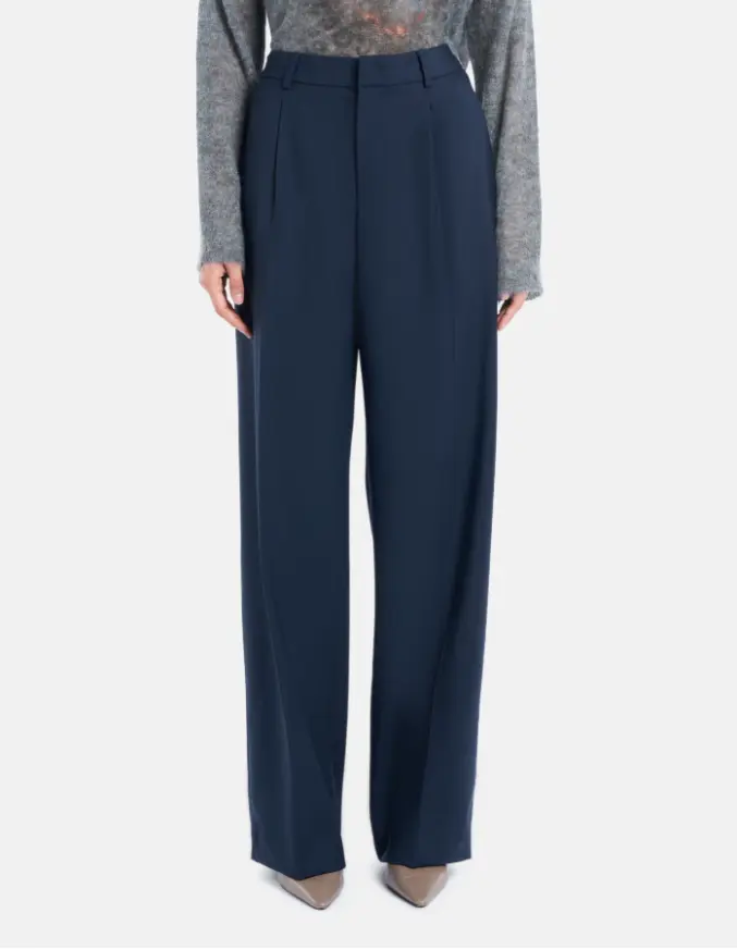 Wool Wide-Leg Trousers