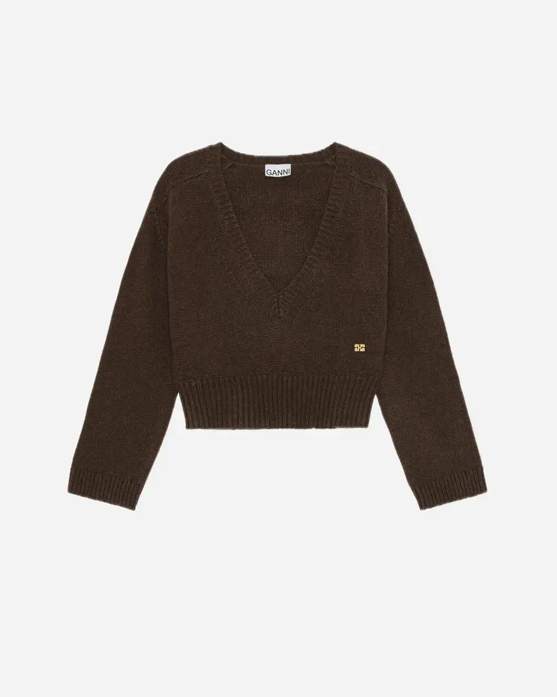 Wool Yak Mix Deep V-neck
