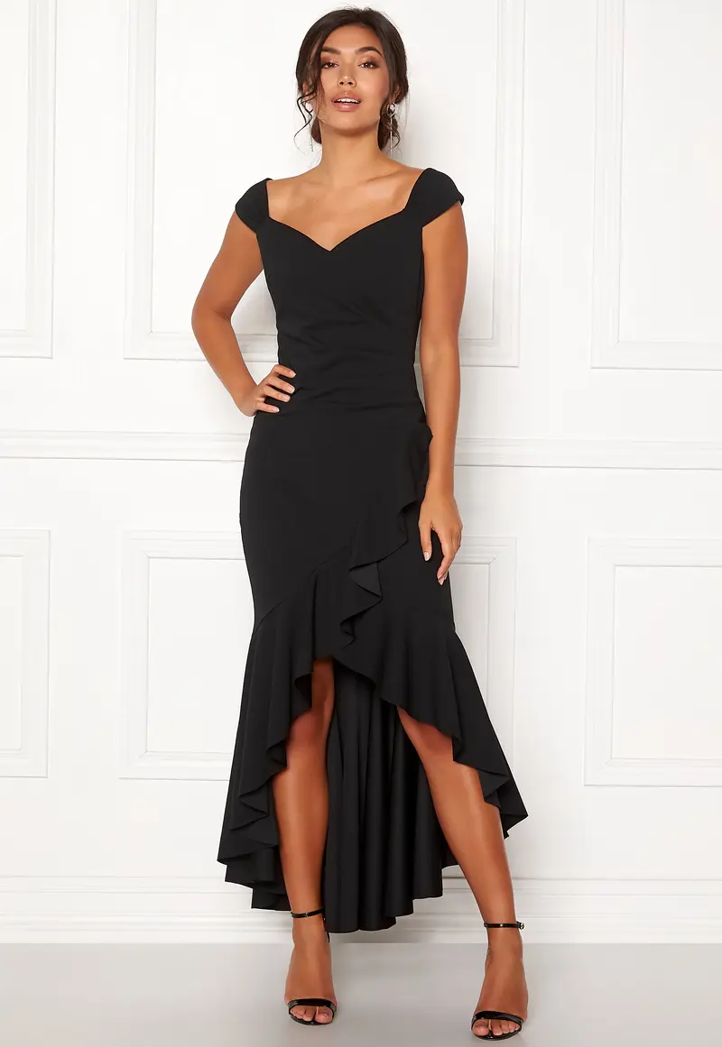 Wrap Front Frill Dress