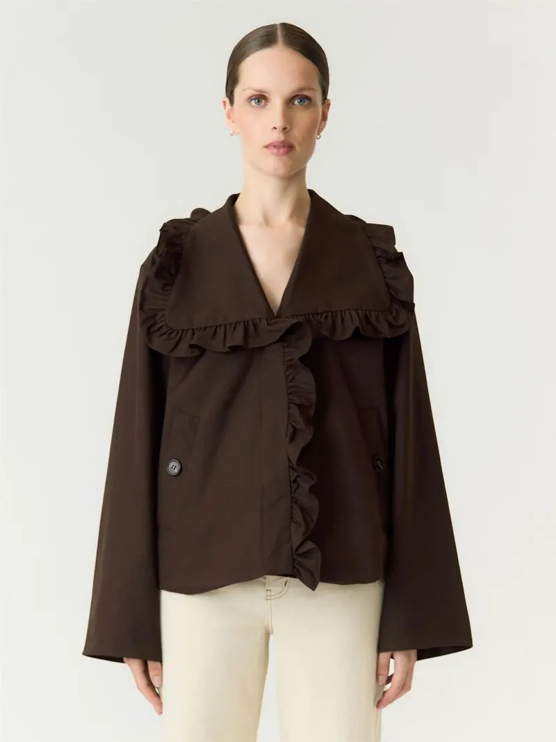 YasElisia Short Trenchcoat - Coffe Bean