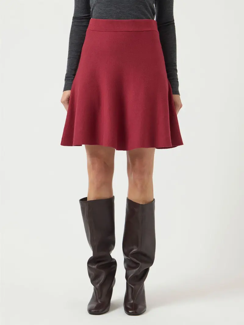 YASFonny HW Knit Skirt Tibetan Red
