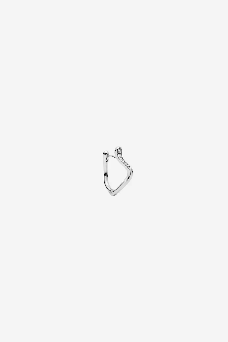 Yasmin 12 Huggie Silver