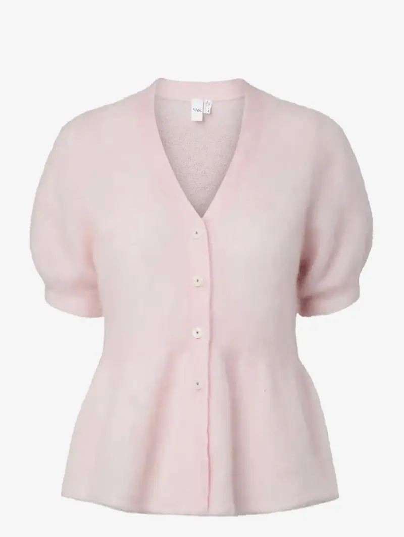 YasTilde Mohair Blend Knit Cardigan - Pale Lilac