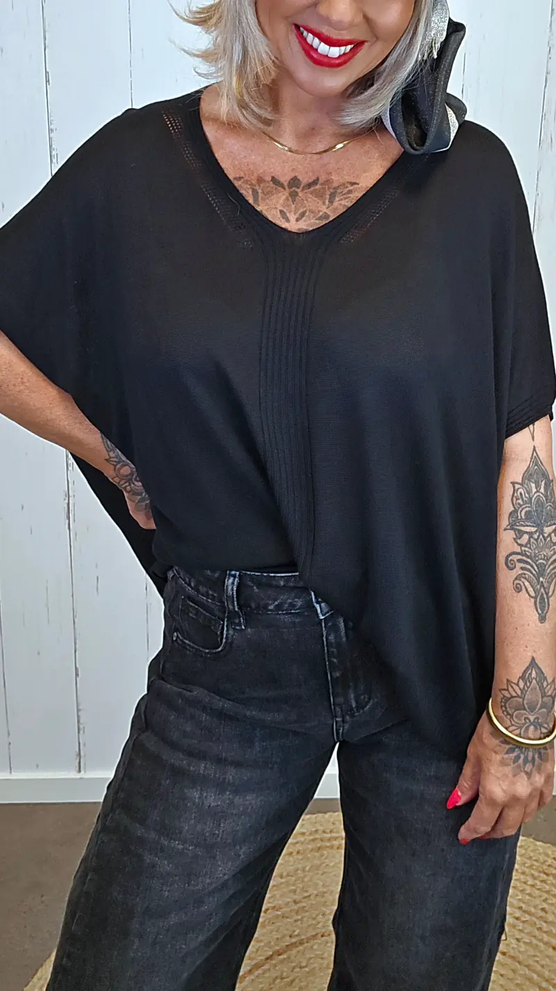 Ylva genser topp svart