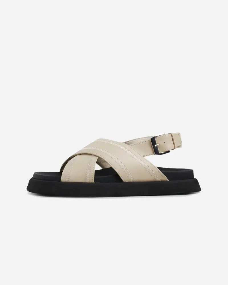 Yodi Stitched - Off White Leather