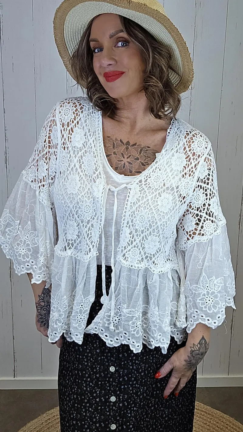 Zanita blonde jakke hvit