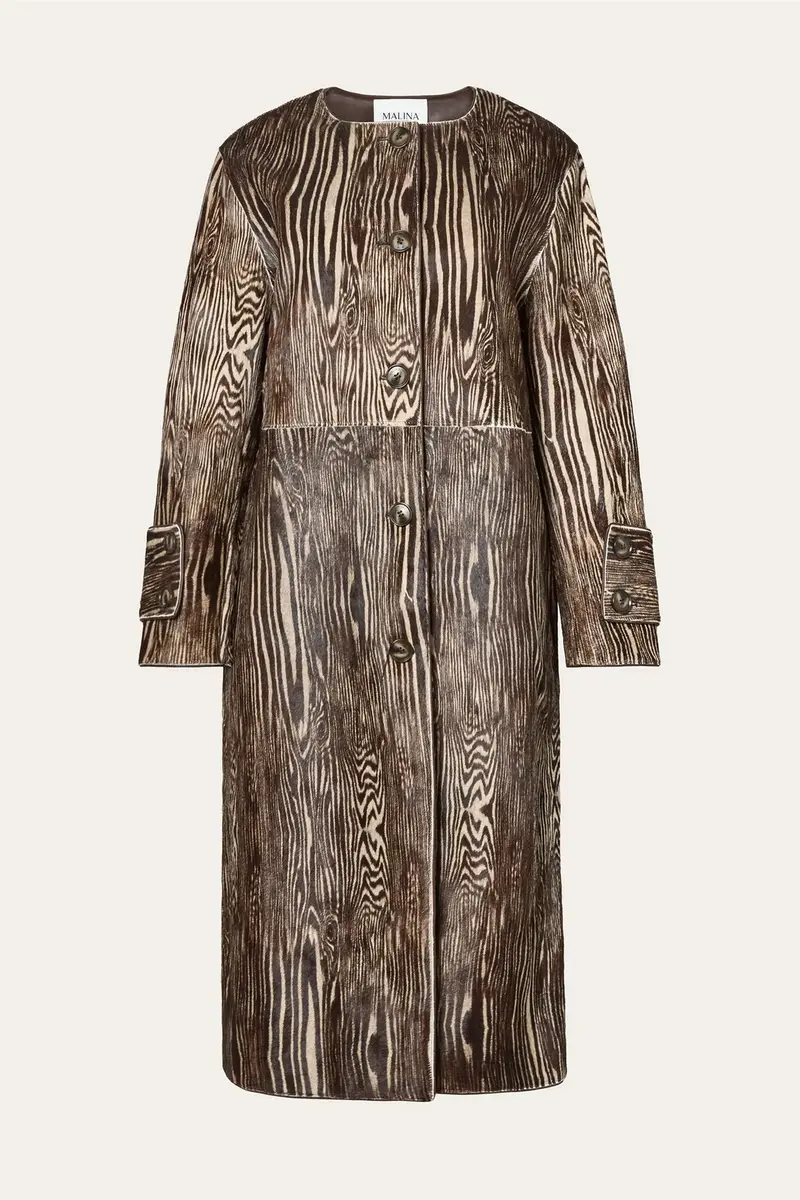 Zellea Moire Leather Coat
