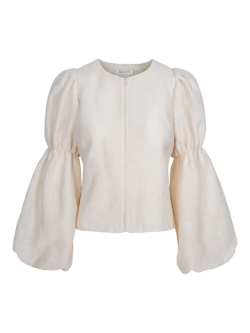 Zip blouse Creme