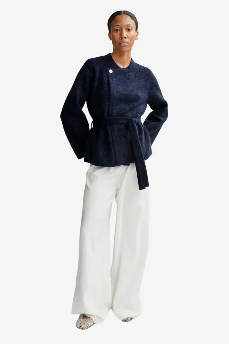 Zira Mohair Cardigan Navy