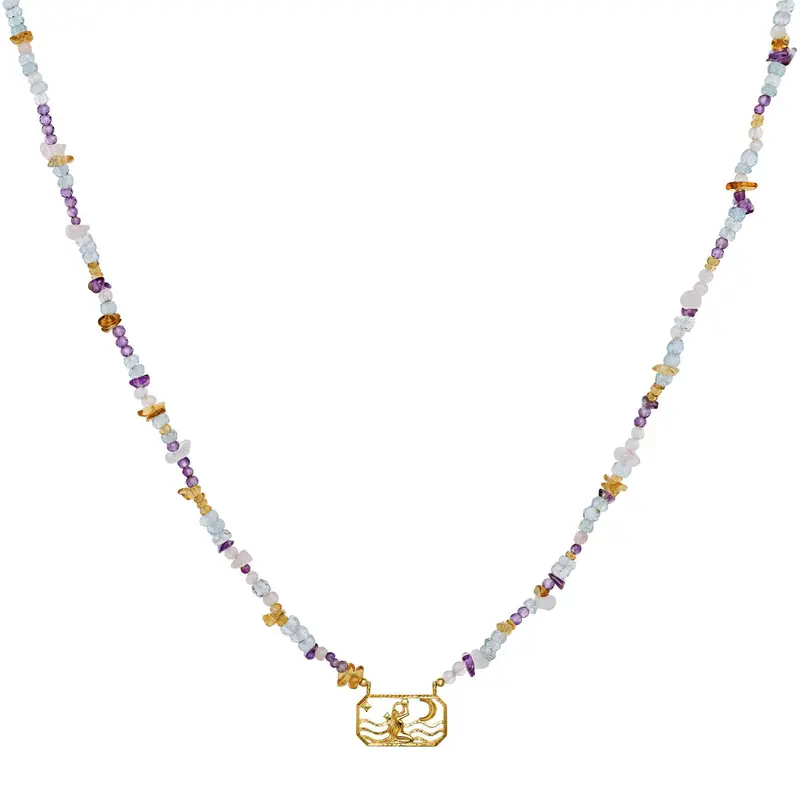 Zodiac Air Aquarius Necklace
