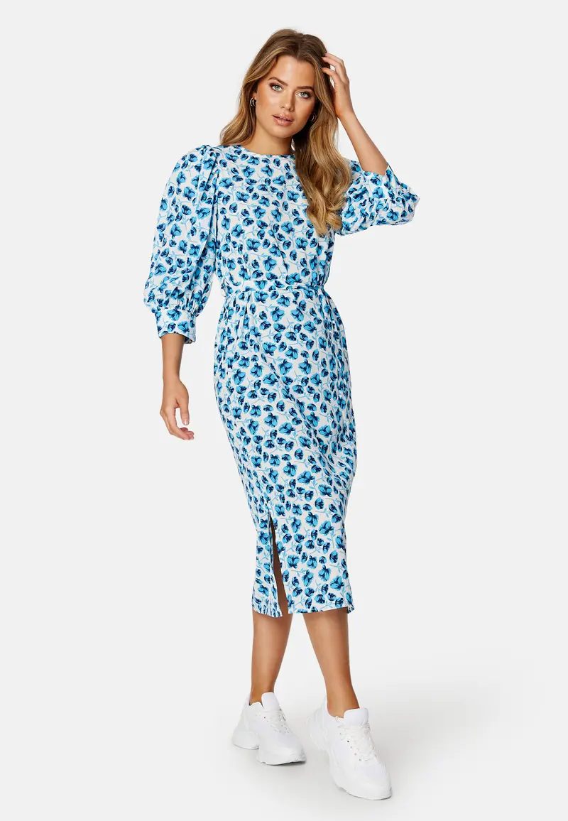 Zoe Flower 3/4 Puff Calf Dress